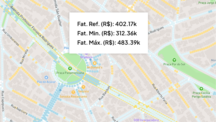 Faturamento previsto por endereço